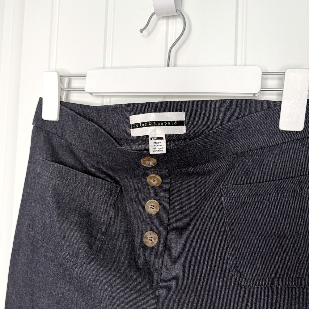 Jules & Leopold Dark Blue Flare Pants - Picture 3 of 3